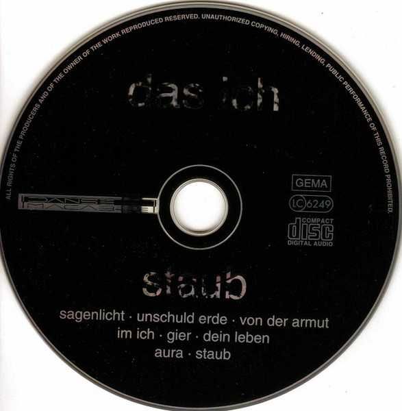 Das Ich cd  Staub                     darkwave  super