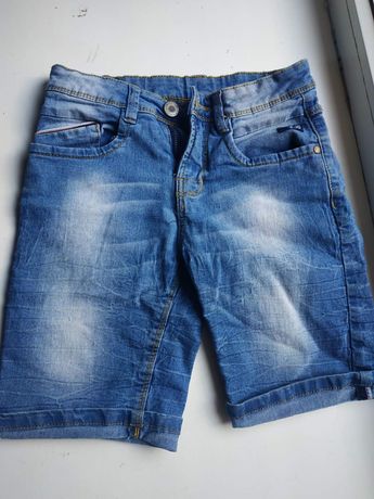 Шорты джинсовые стрейчевые для мальчика на 8-12 лет