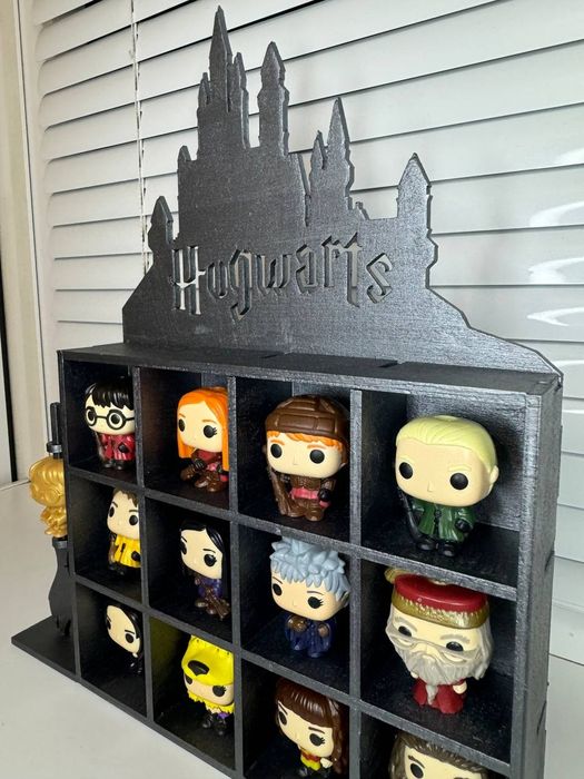 Шафа для фігурок з Kinder Гаррі Поттер. Сірий металік