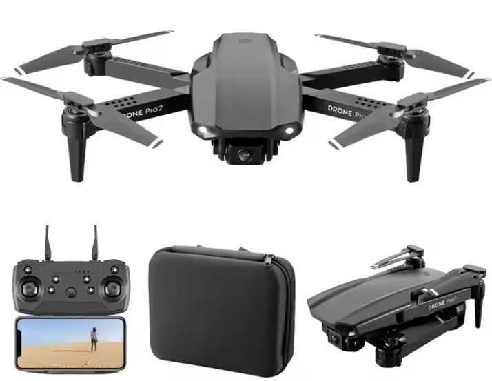 Dron E99 PRO 2 z kamerą FPV zasięg 200m 20min walizka zawis