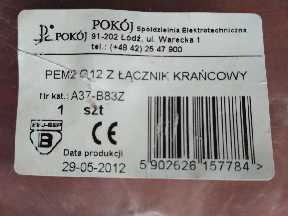Łącznik krańcowy PEM2 G12 - IP67