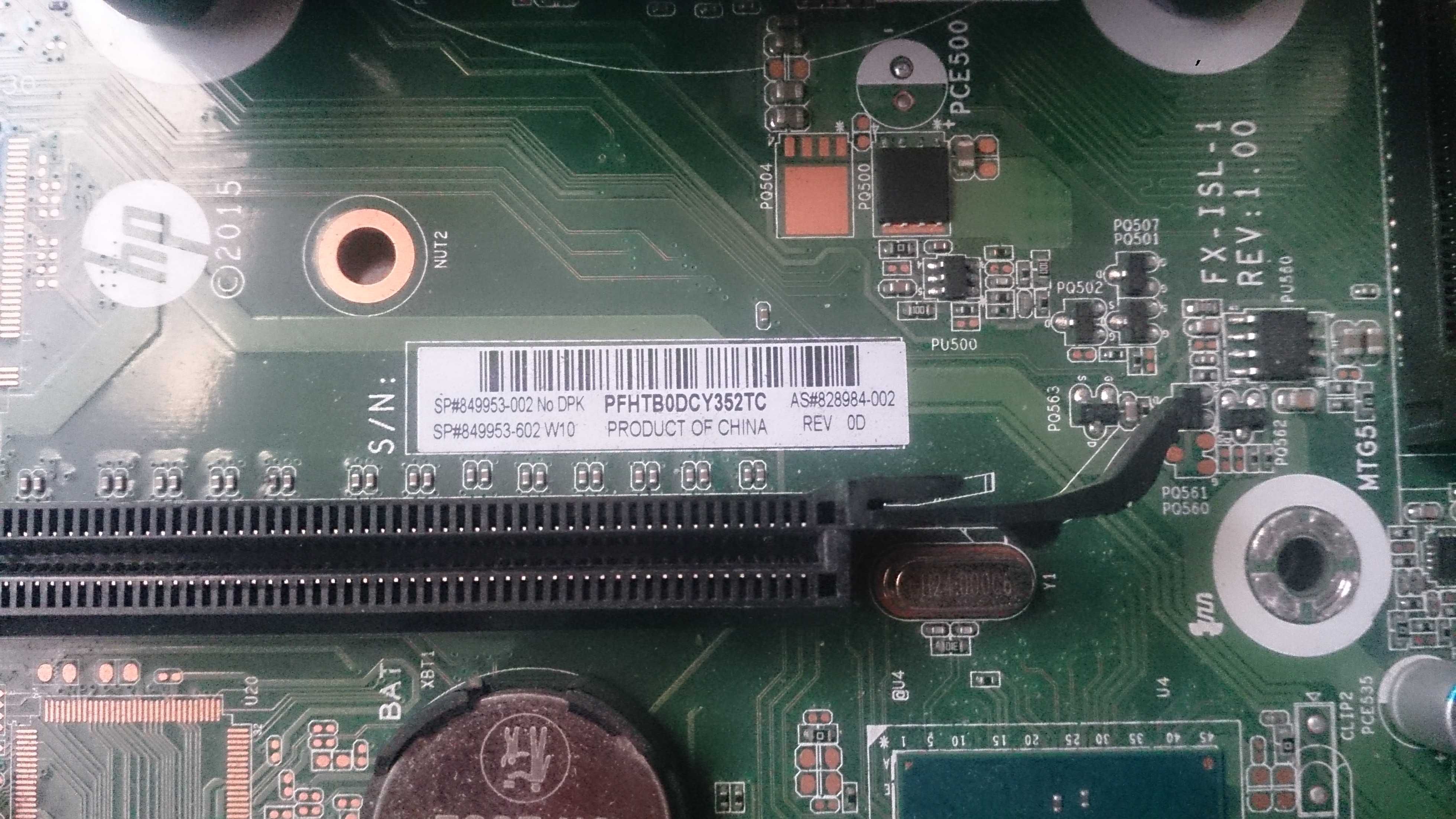 Płyta główna HP FX-ISL-1 Rev 1.0 Pentium G4400 4GB RAM