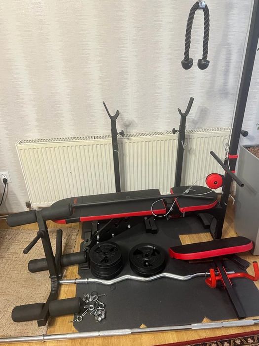 Zestaw do Ćwiczeń Siłowych – Ławeczka + Obciążenie 60 kg