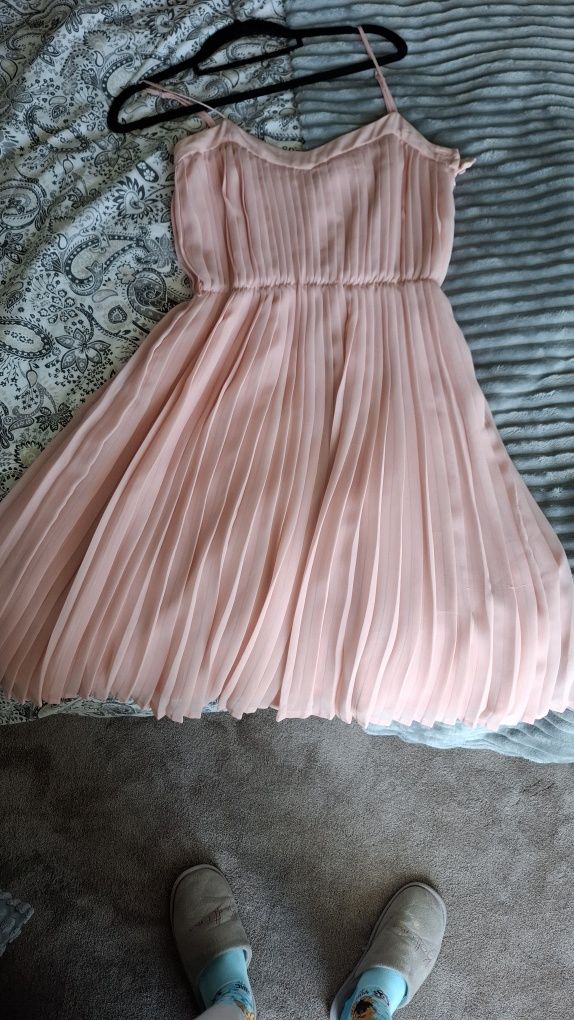 Vestido mango cor-de-rosa