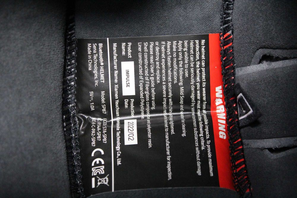 Шолом для мотоцикла SENA IMPULSE SP87 Bluetooth L-58-59см ЧОРНИЙ