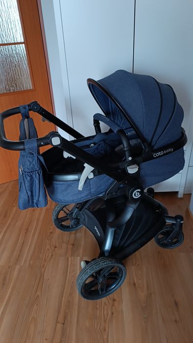 Wózek głęboki gondola 2 w 1 granatowy Coto Baby Sydney