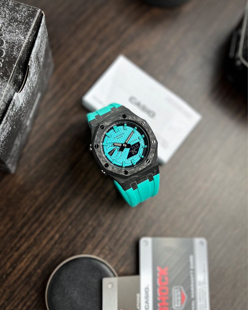 Casio G-Shock GA2100-1A1 Tiffany Carbon MOD