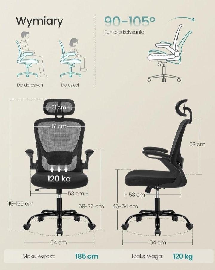 Ergonomiczne krzesło biurowe
