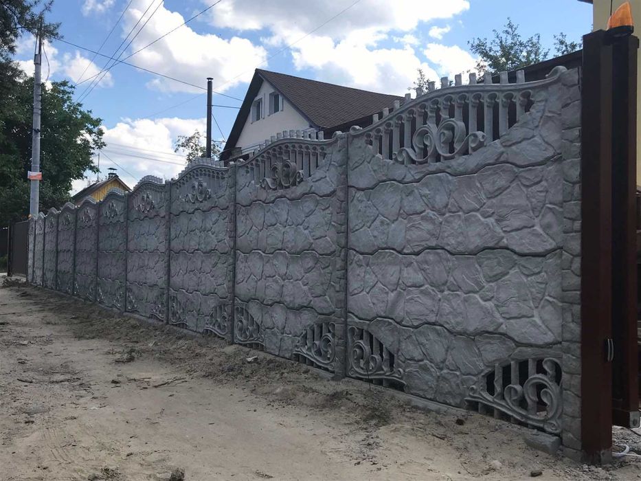 Еврозабор от производителя (бетонный забор) Киев и обл. Євідновлення.
