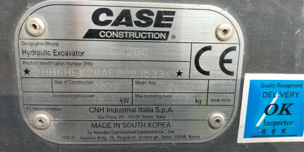 Koparka Case  CX26C