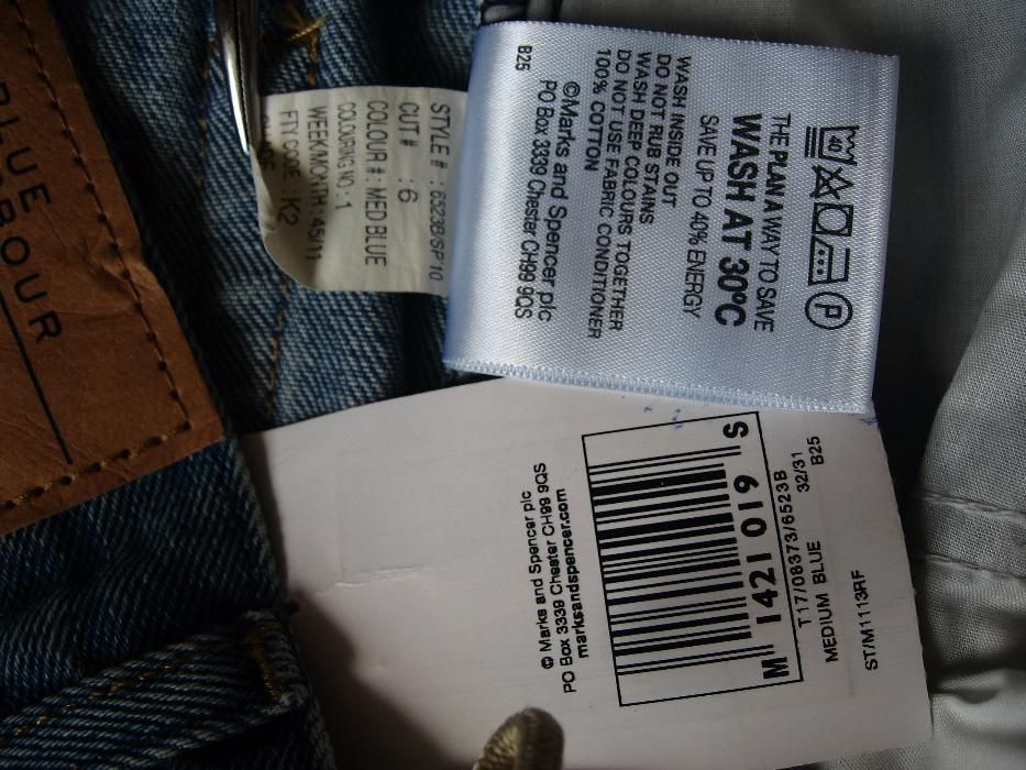 Marks & Spencer - NOWE, z metkami, jeansy Blue Harbour, W 81 cm,L 79cm