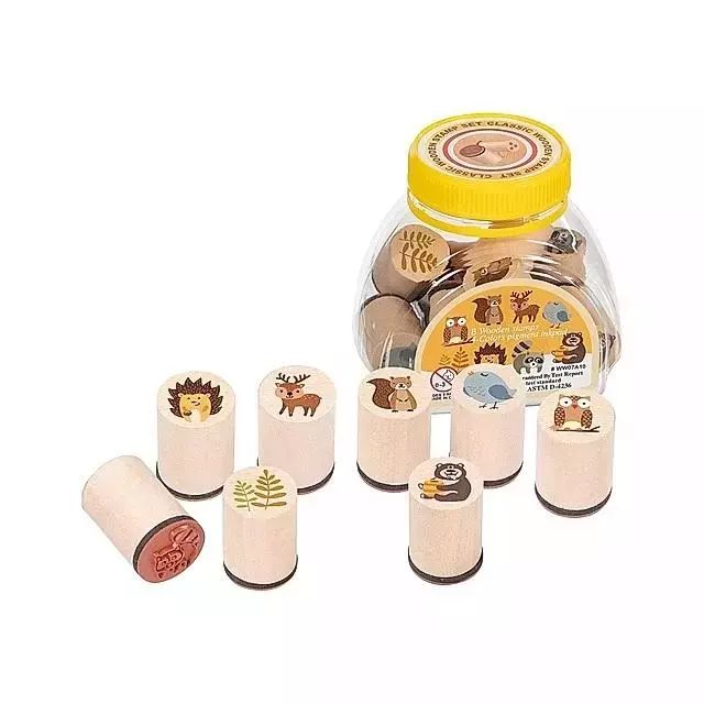 Zestaw stempelków zwierzęta leśne 8szt. Goki. Nowy Produkt