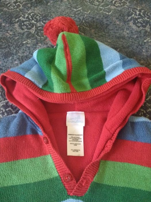 Флисовая поддева комбинезон 9 мес