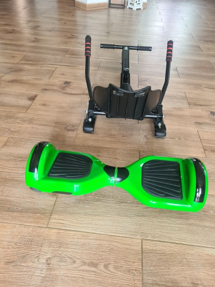Deskorolka elektryczna Hoverboard zielona z nakładką