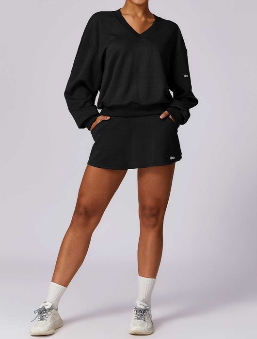 Спідниця-шорти Alo Yoga Skirt With Pockets Black 85823-BK