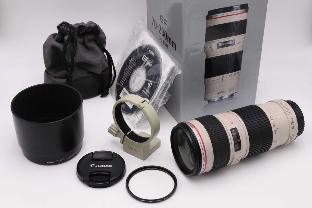 Canon EF 70-200 mm f4 L USM zadbany obiektyw + mocowanie statywowe