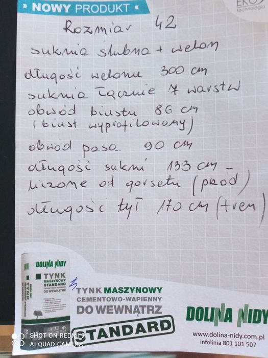 Sukienka ślubna rozmiar 42