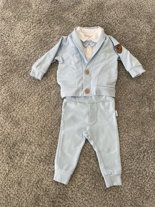 Stroj na chrzest dla chlopca 74 +kurtka,koc, stroj na przebranie, buty