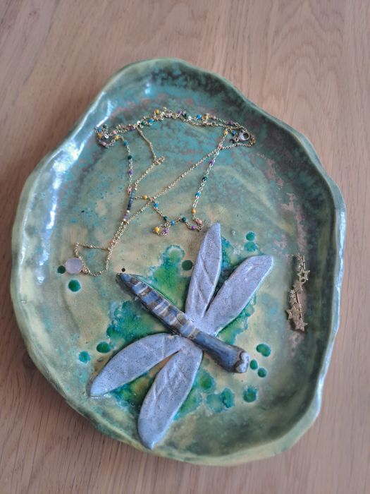 Patera z ważką  ręcznie robiona