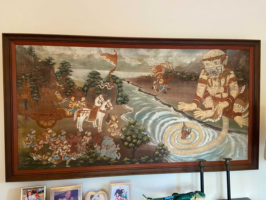 Pintura Tailandesa com imagens típicas Tailandesas, Thai painting
