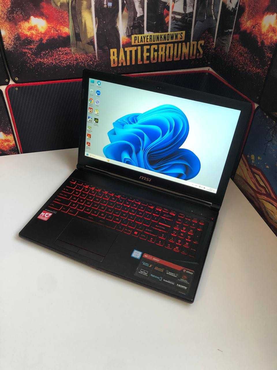 Игровой ноутбук MSI GL63 i7-8750H + GTX 1050Ti 4gb 15.6 дюймов FHD IPS
