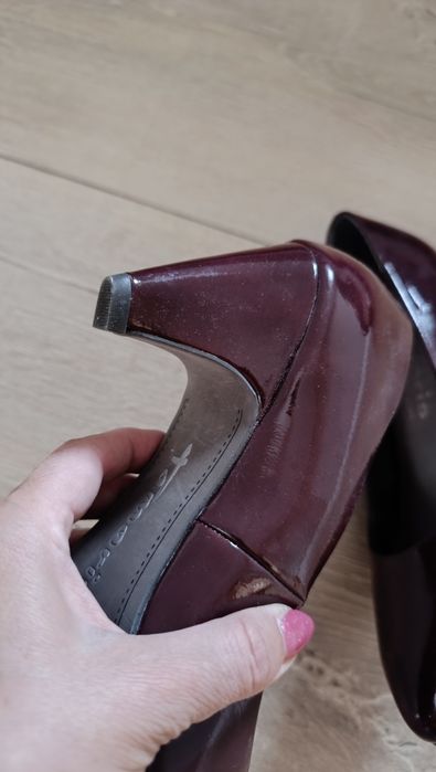 Półbuty czółenka Tamaris 37 burgund