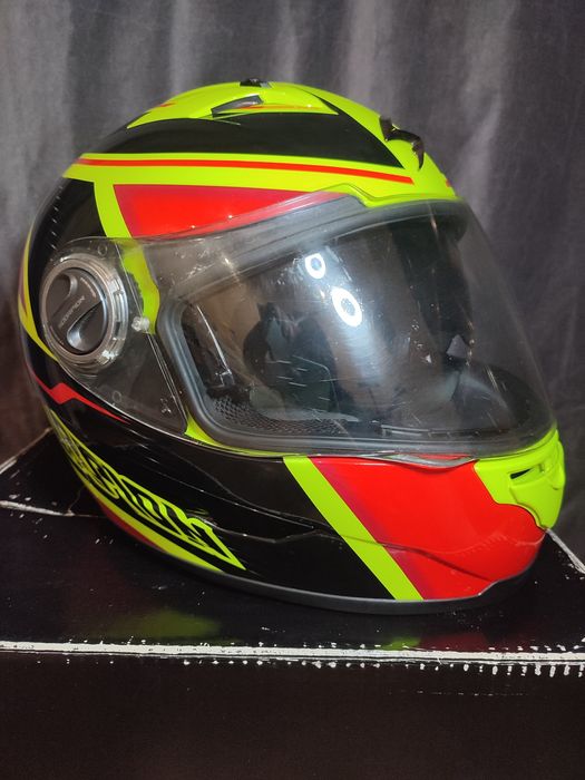 Мото шлем scorpion  exo 500 corsica neon yellow/red/black