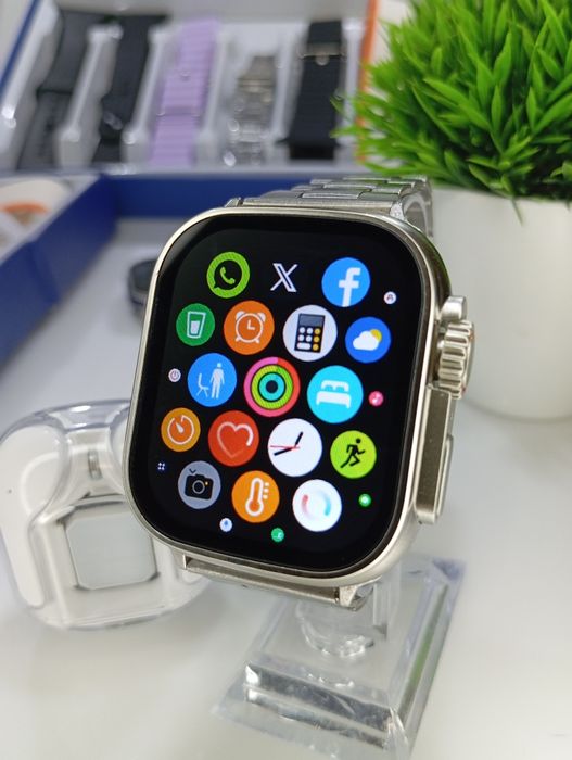 Распродажа‼️Смарт годинник / часы набор 8/1 + блютуз наушники и чехол