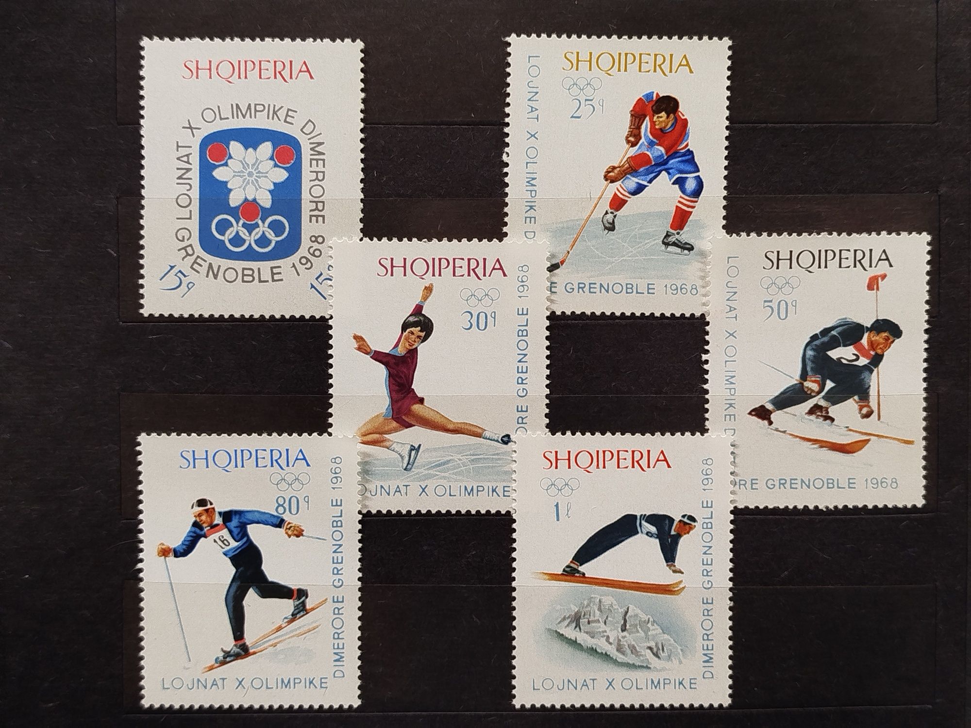 Znaczki Albania 1967 olimpiada sport