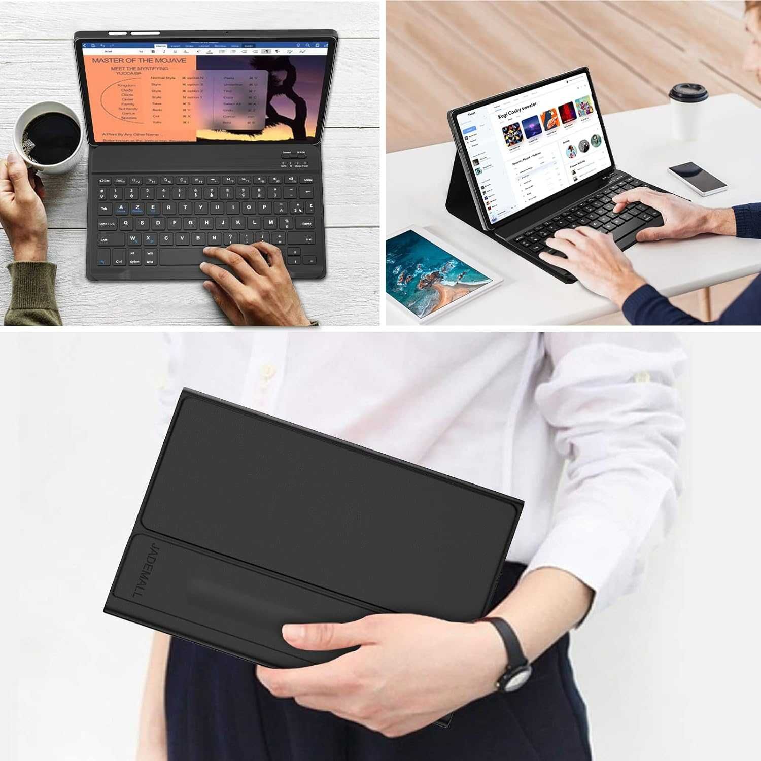 JADEMALL etui klawiatura bluetooth do Samsung Galaxy Tab S8 / S7 11"