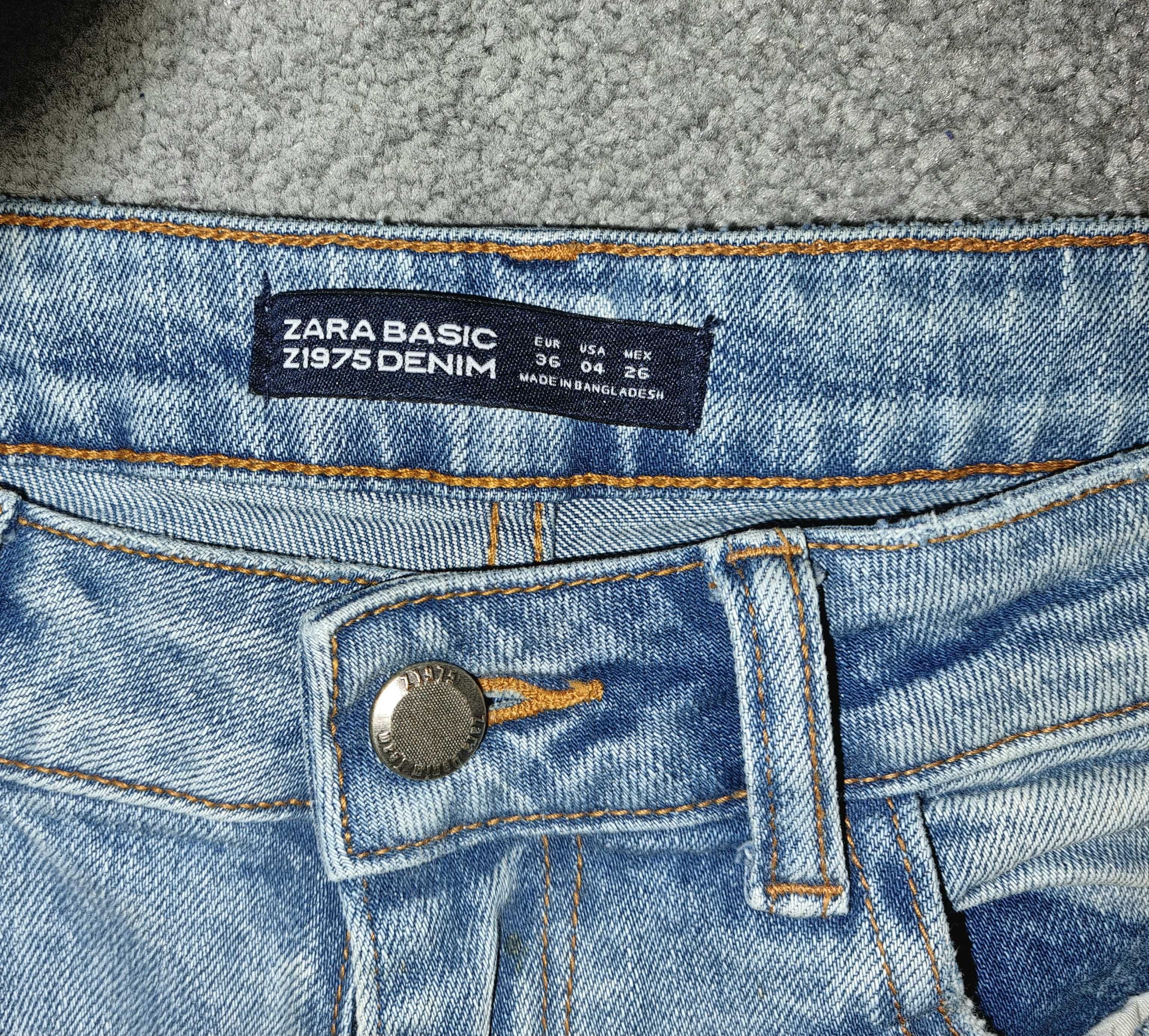 Zara spodnie jeans 36 haft