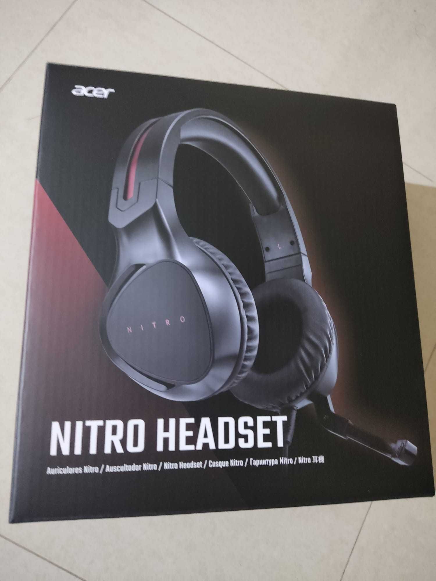 Headset Acer Nitro Gaming Preto e Vermelho
