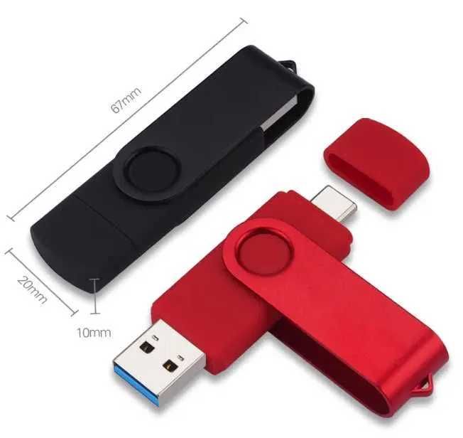 Type-C+USB флеш накопитель 4ТБ + В ПОДАРОК КАБЕЛЬ USB Type-C 10А