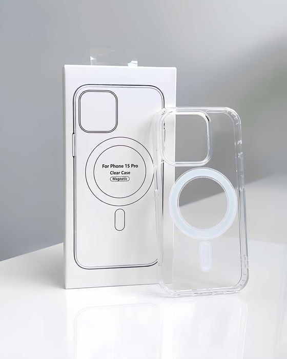 Чохол Clear Case з MagSafe для iPhone 15 Pro | Магсейф чехол на Айфон