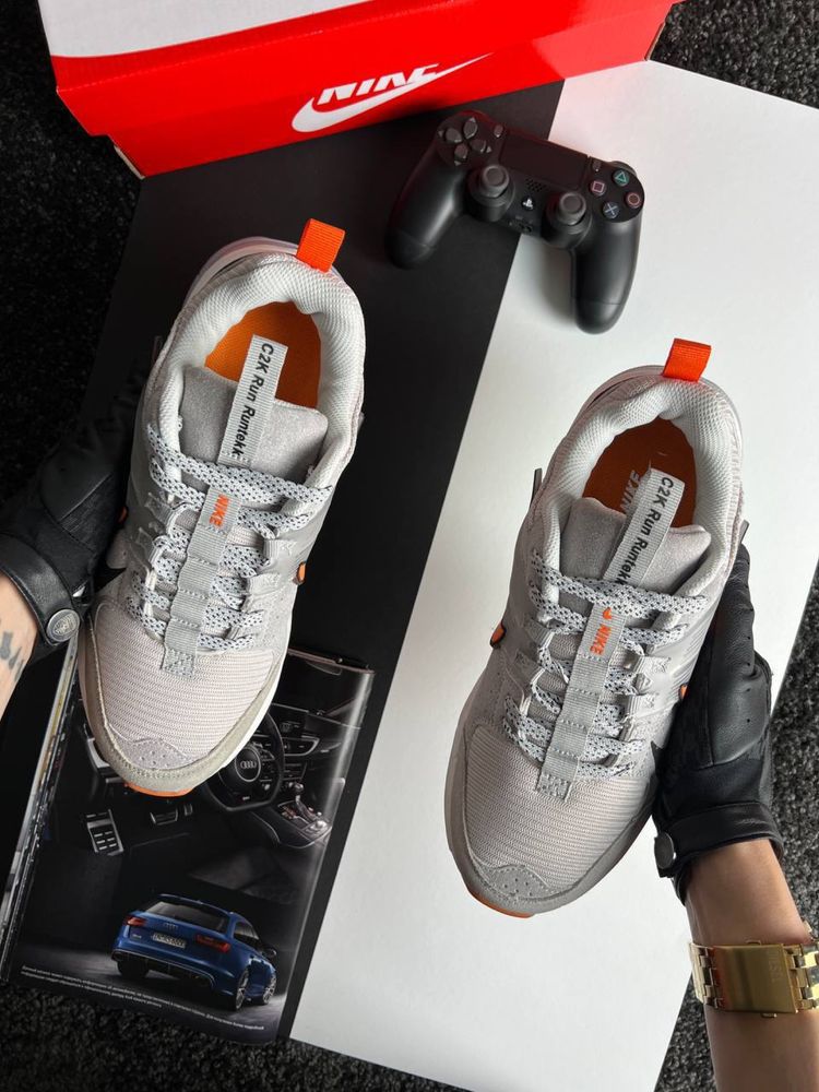 Чоловічі кросівки найк рантек Nike C2K Run Runtekk Light Grey [41-45]