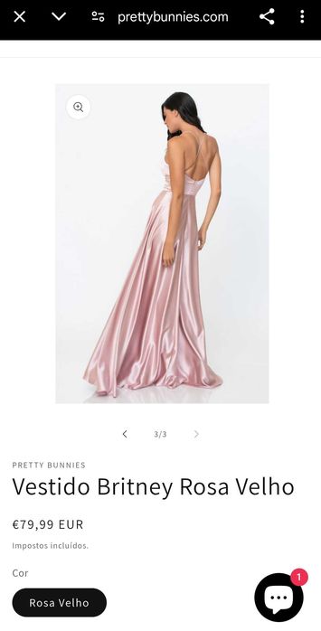 Vestido de cerimónia rosa velho da Pretty Bunnies