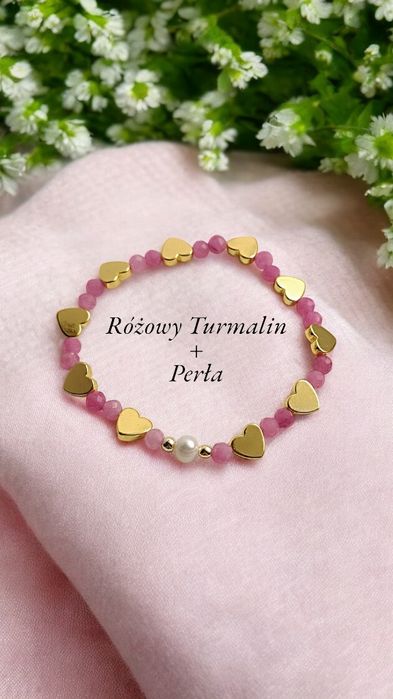 Różowy Turmalin i Perła