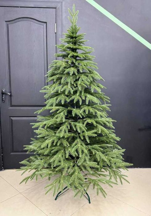 Ялинка лита Альпійська зелена та Альпійська засніжена з підставкою