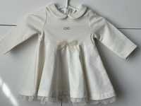 Сукня для дівчинки iDO святкова довгий рукав біла, 74-80, 9-12 місяців