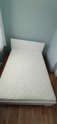Białe łóżko z materacem Silver (antyalergiczny) 140 x 200 cm