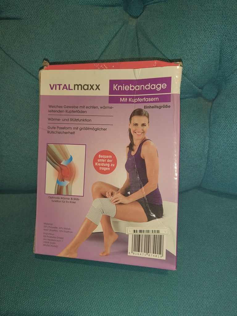 Vitalmaxx Opaska Na Kolano "Vitalmaxx" Z Włóknami Miedzianymi