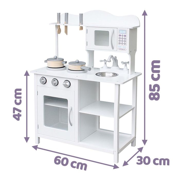 Дитяча деревяна велика ігрова кухня, chic bayer2000, біла дитяча кухня