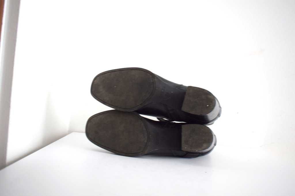 Guess Sztyblety botki buty skórzane na słupku 39 czarne