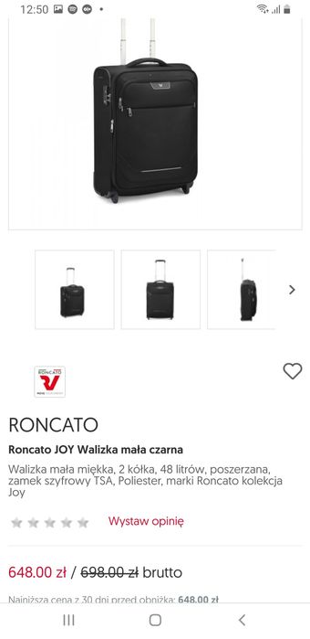 -95% luksusowa RONCATO premium torba walizka podróżna guc bal dio ral
