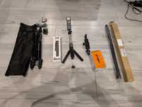 Uchwyt motocykla, selfiestick, statyw , selfiestick LED, dwa piloty BT