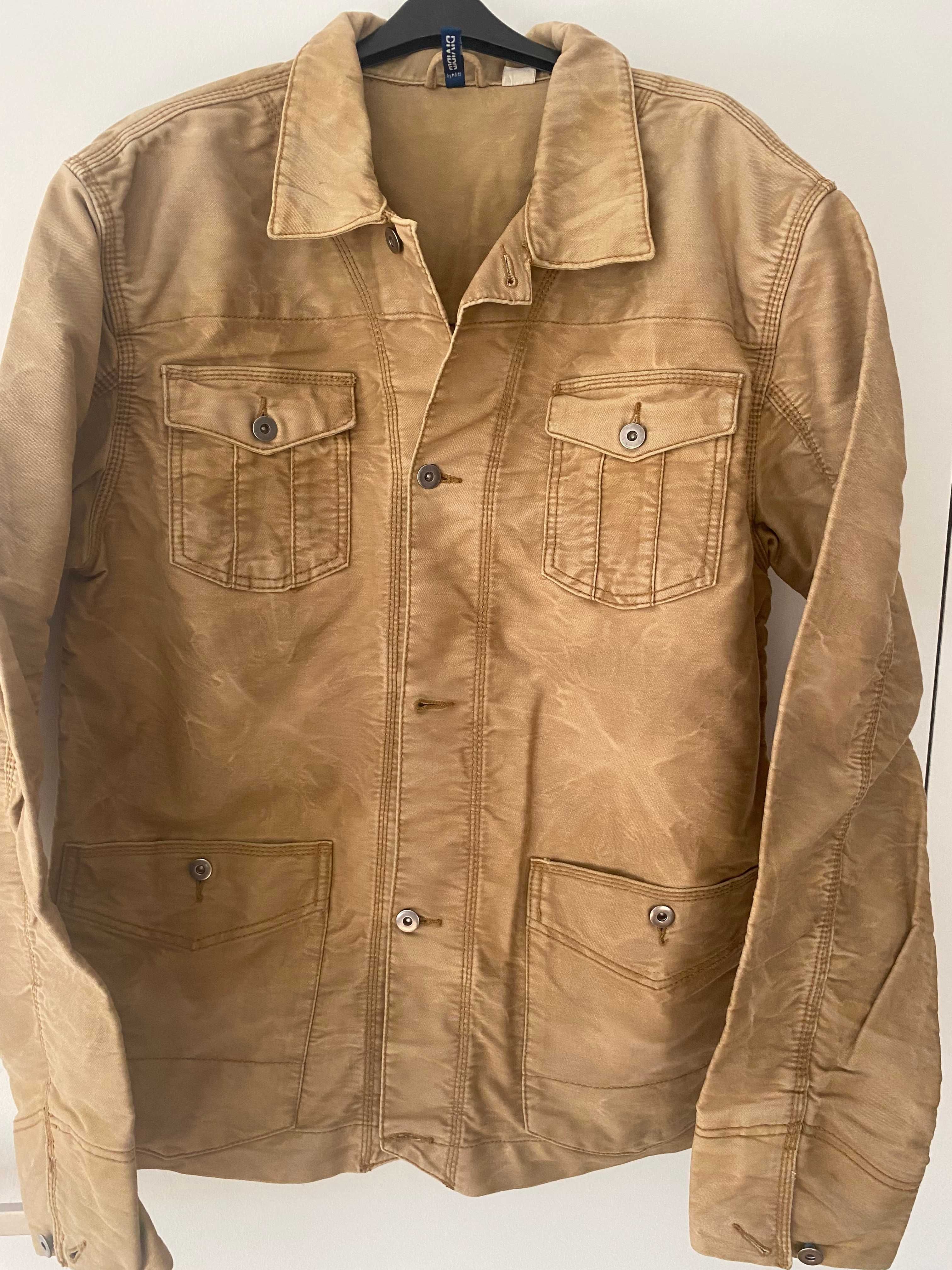 Młodzieżowa kurtka- 100% bawełna H&M + koszula C&A