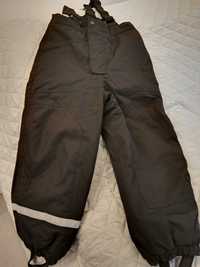 rozm. 122, H&M Spodnie zimowe na szelkach, grube, narty