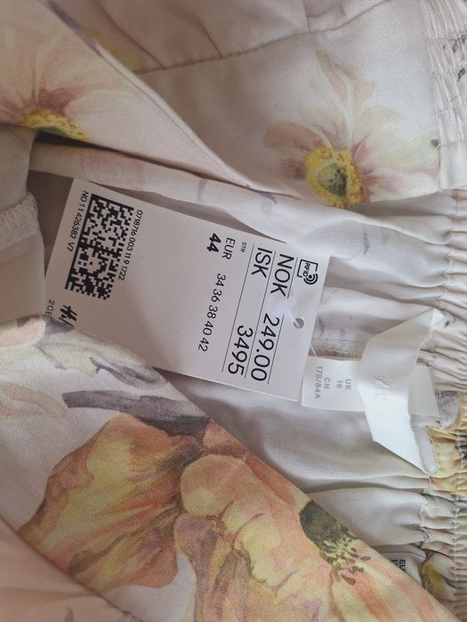 Szerokie spodnie w kwiaty H&M 100% viscose flowers print letnie boho