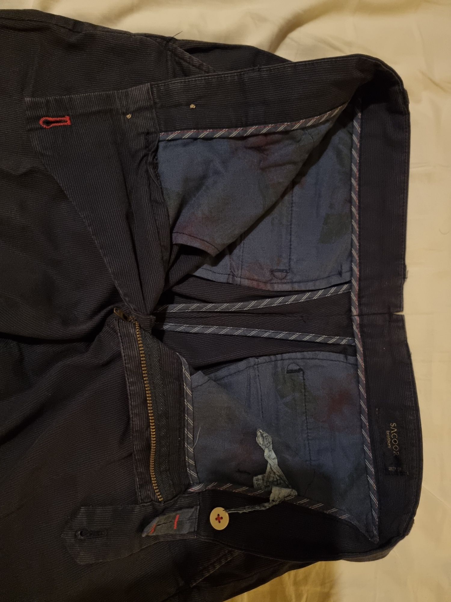 Sacoor - Azul Riscas - Calças Chino