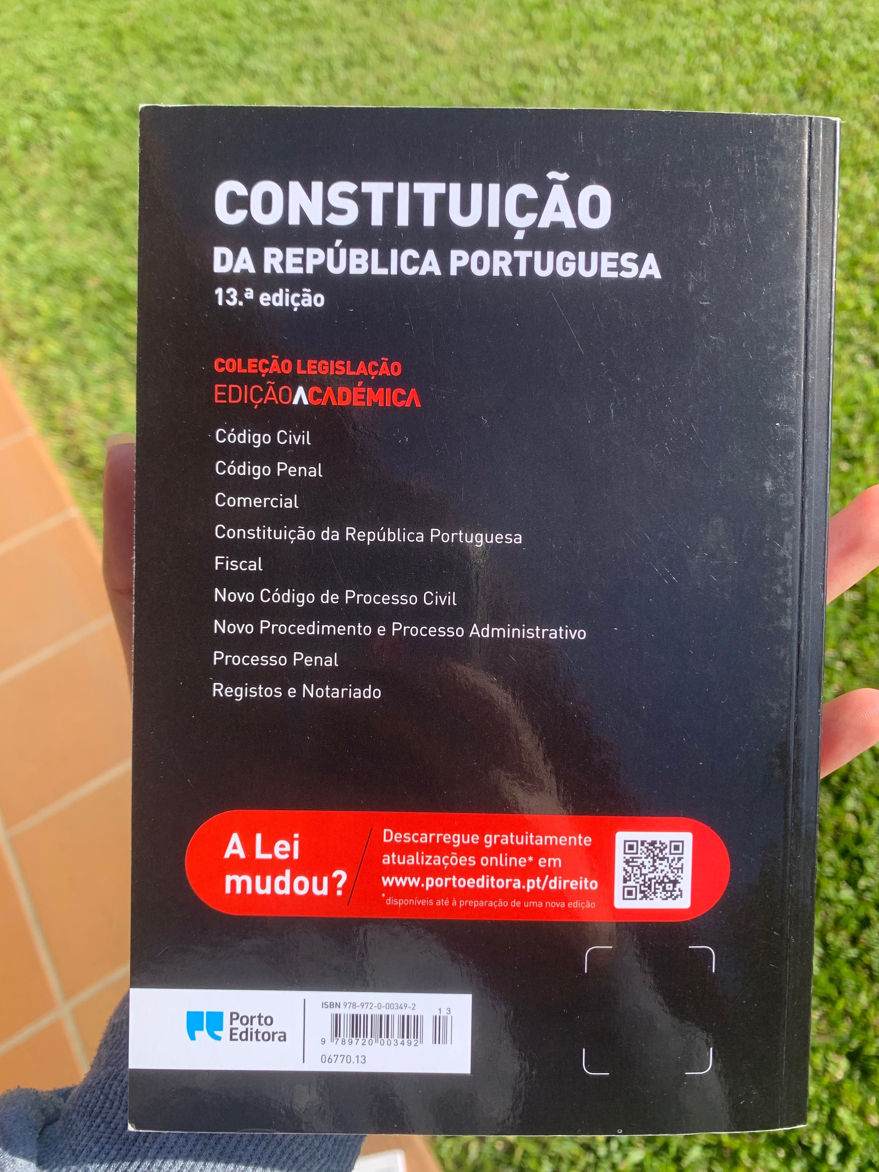 Livro Constituição da República Portuguesa 13.a edição